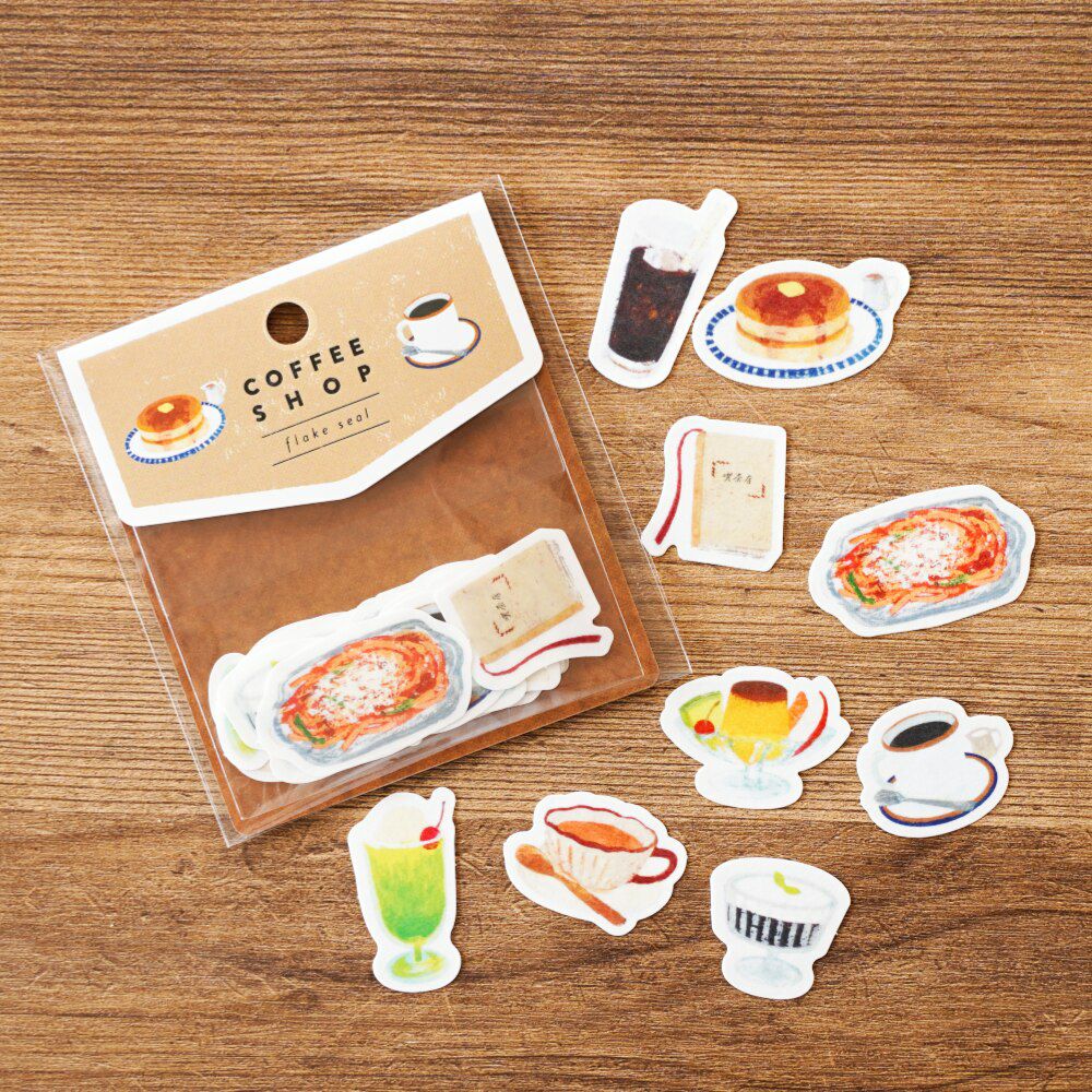 手紙社｜砂糖ゆき・フレークシール「COFFEE SHOP」 | 月刊手紙舎
