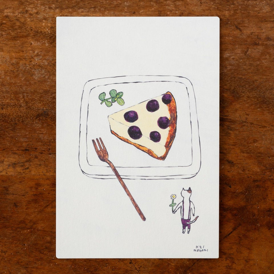 プルーンのチーズケーキが美味しそうなデザイン