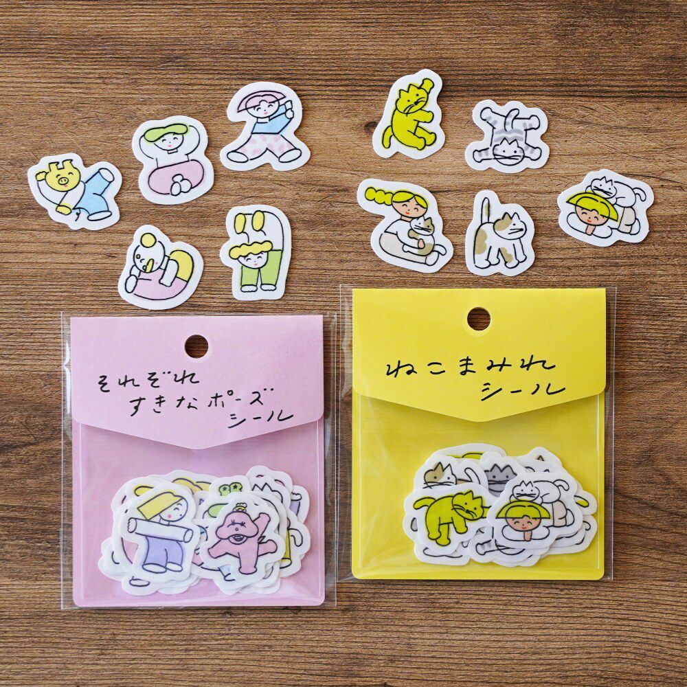 手紙社｜ニシワキタダシ・フレークシール「ねこまみれシール」 | 月刊
