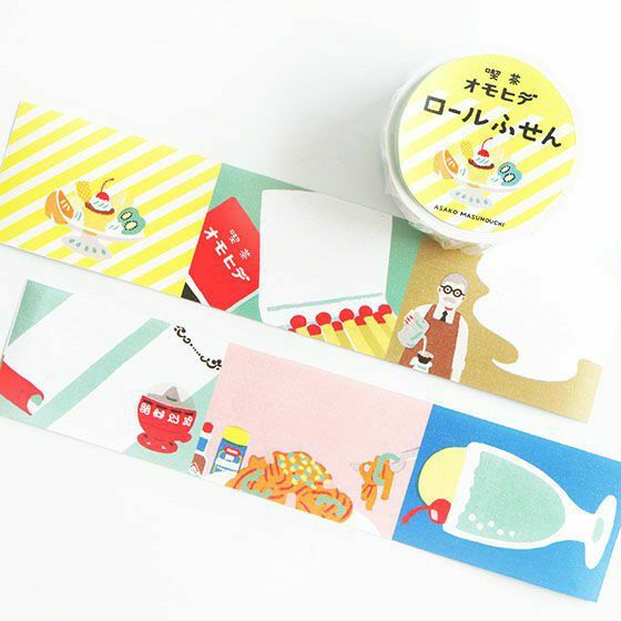 ロールふせん　まとめ売り　紙博　国内作家　ラベルブック 手紙社｜升ノ内朝子・ロールふせん「マスターのおすすめ」 | 月刊手紙舎