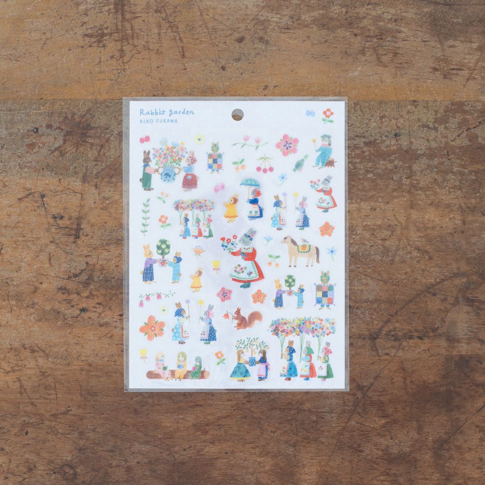 表現社 cozyca products｜浅野みどり・シール「birds song × deer