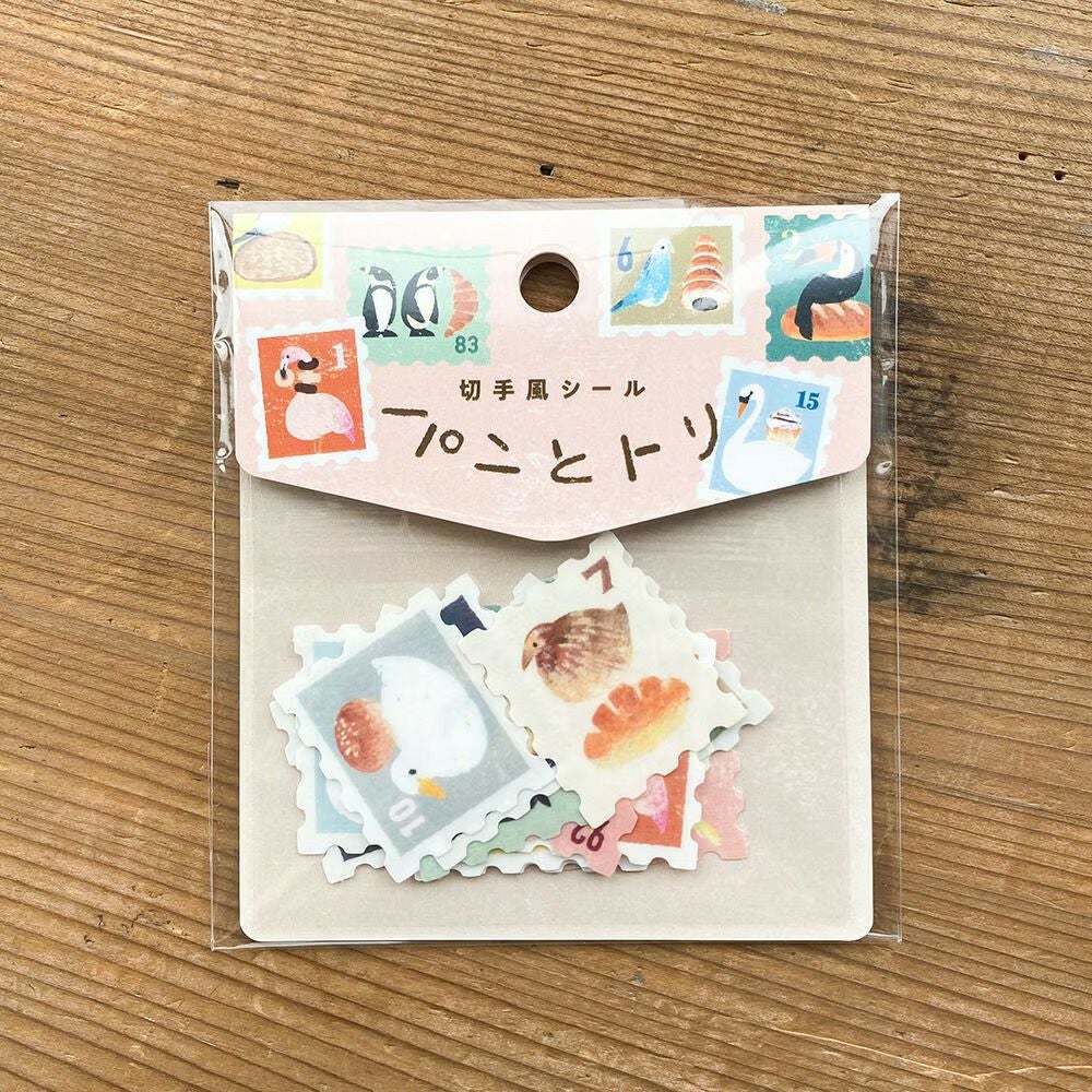 手紙社｜砂糖ゆき・フレークシール「パンとトリ」 | 月刊手紙舎