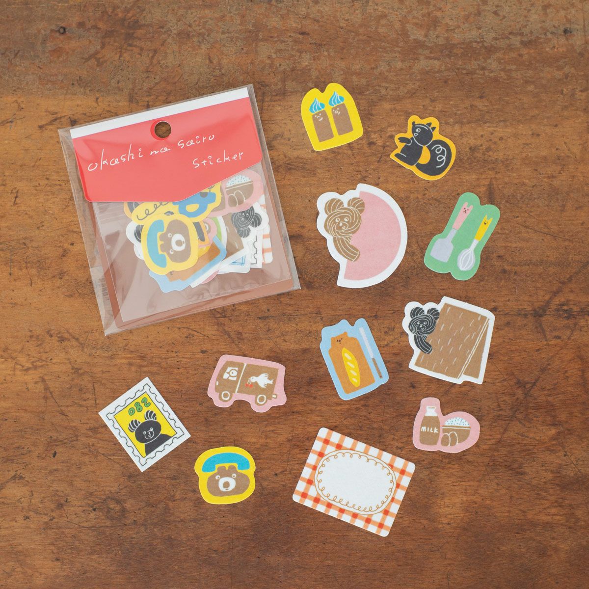 手紙社｜oyaMADE・フレークシール「okashi na sairo」 | 月刊手紙舎