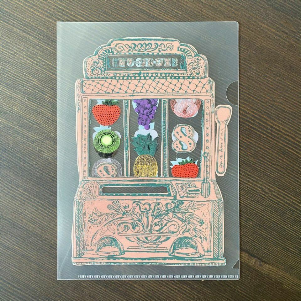 手紙社｜いのうえ彩・クリアファイル「Fruit slot」 | 月刊手紙舎