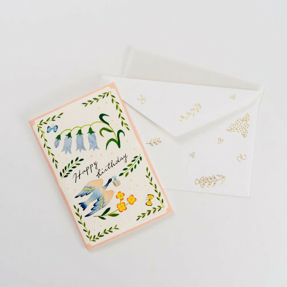 表現社 cozyca products｜浅野みどり バースデーカード bird birthday