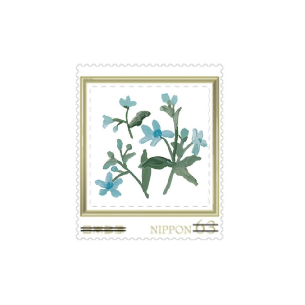 【手描き】新品未使用　未仕立て　水色　ハーブの花を手描き　 作家もの 水色の花手描きの植物 イラスト｜PSD 無料ダウンロード - Pikbest