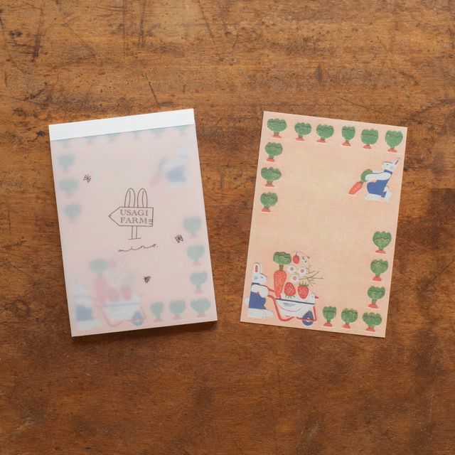 手紙社｜岡部みの・メモパッド「USAGI FARM」 | 月刊手紙舎