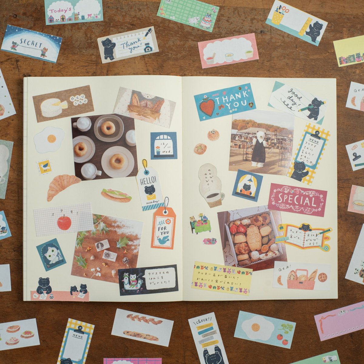 手紙社｜Mokuji・ロールふせんpetit「クマの文房具！」 | 月刊手紙舎