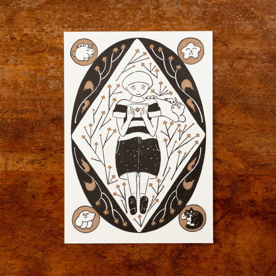 北澤平祐さんのかわいい活版印刷のポストカード、ねこや星、ユニコーンなど