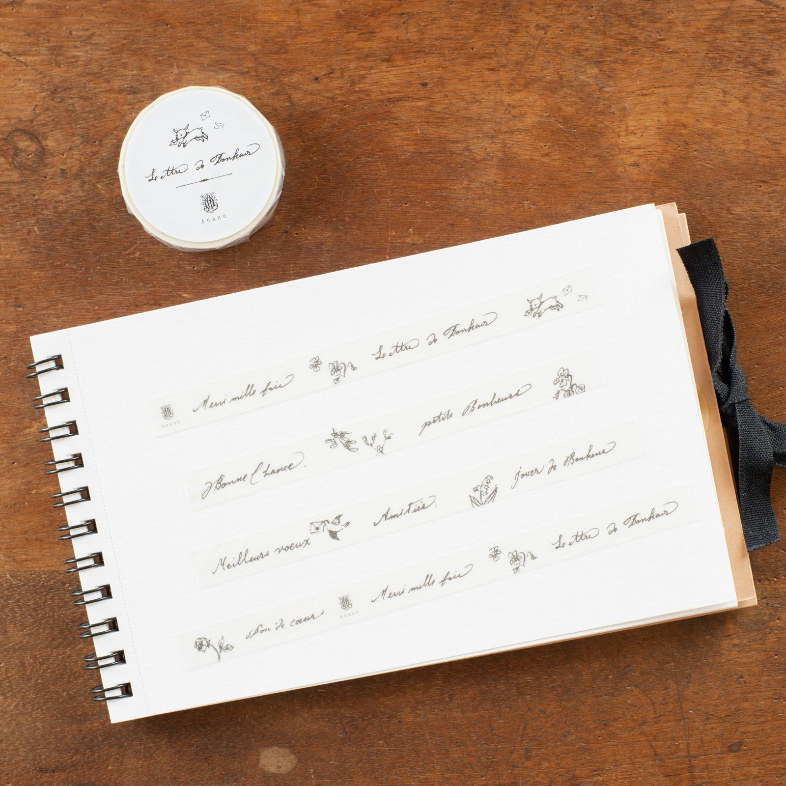 手紙社｜Anano・マスキングテープ「Lettre de Bonheur （レットル