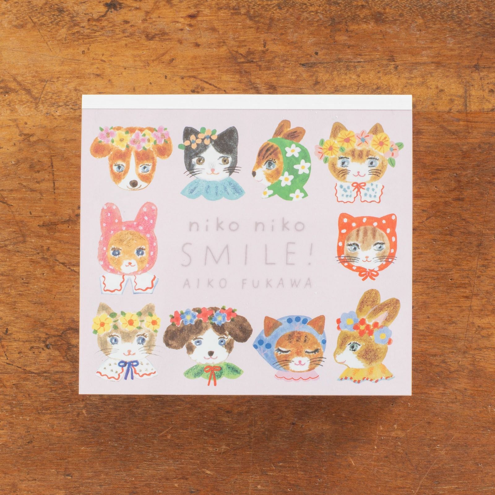 表現社 cozyca products｜Aiko Fukawa・ブロックメモ「niko niko SMILE