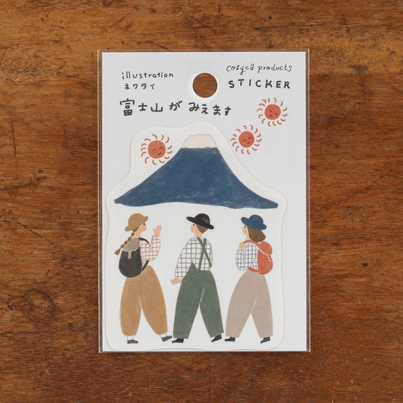富士山 天使 ステッカー 表現社 cozyca products｜ネクタイ・ステッカー「富士山がみえます