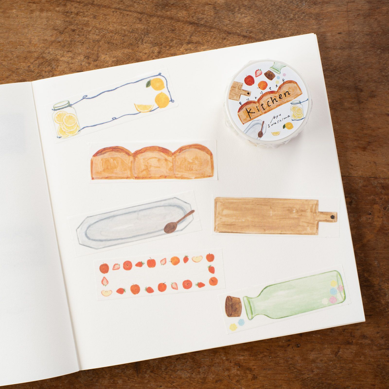 手紙社｜いわしまあゆ・キリトリマスキングテープ「Kitchen」 | 月刊手紙舎