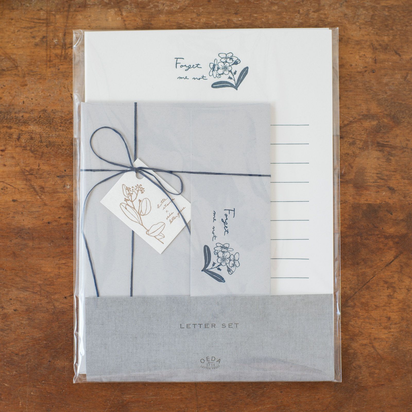 大枝活版室 / OEDA LETTERPRESS｜Letter set 【忘れな草】 | 月刊手紙舎