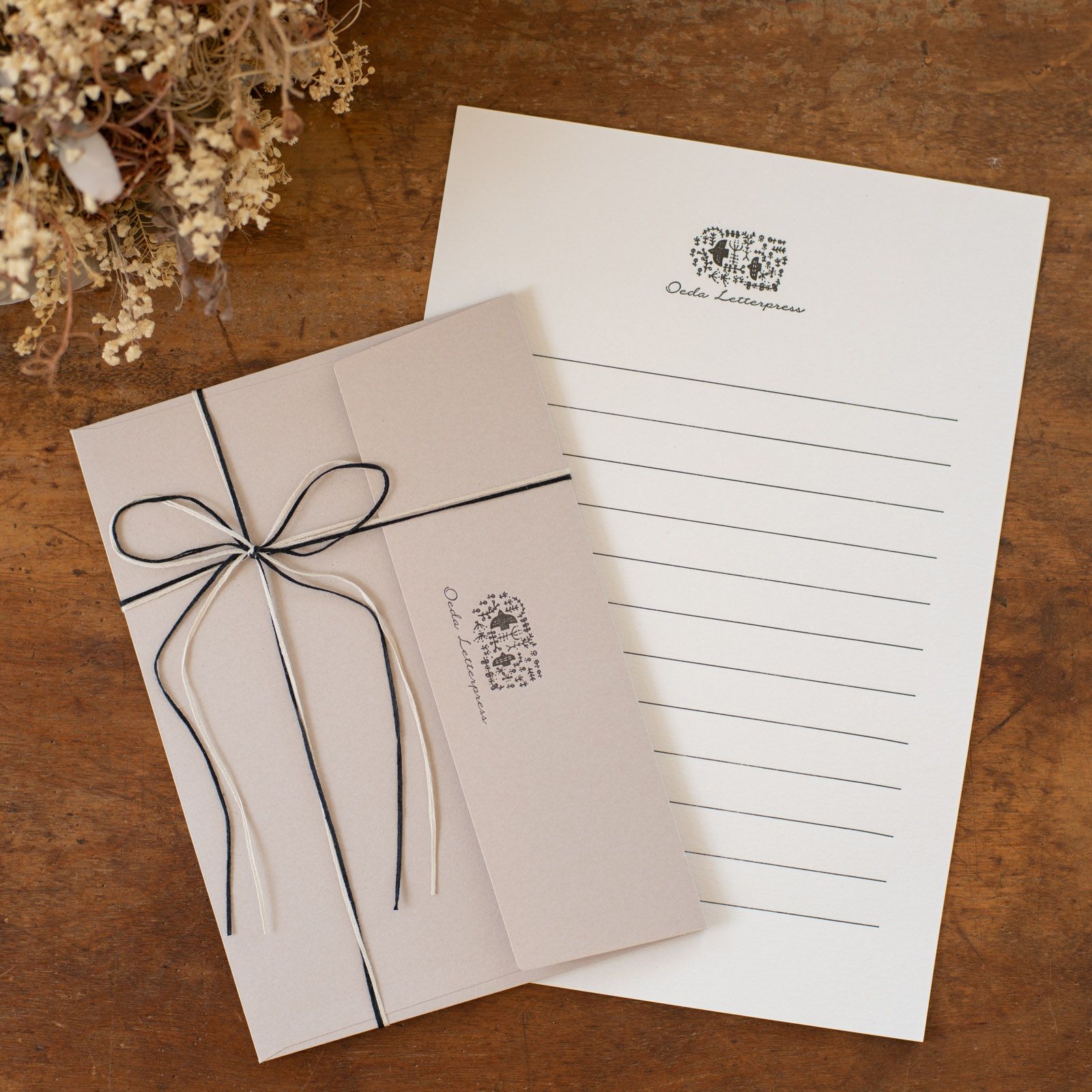 レアで素敵なvintage書類達￼【ばにらしぇーく様】ご希望品 大枝活版室 / OEDA LETTERPRESS｜Letter set 【忘れな草】 | 月刊手紙舎