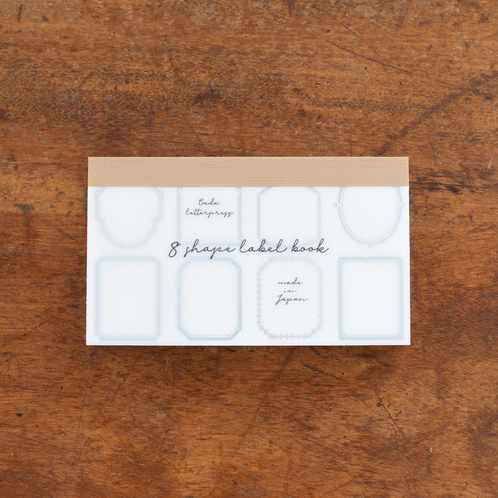 大枝活版室 / OEDA LETTERPRESS｜8shape label book【Green】 | 月刊手紙舎