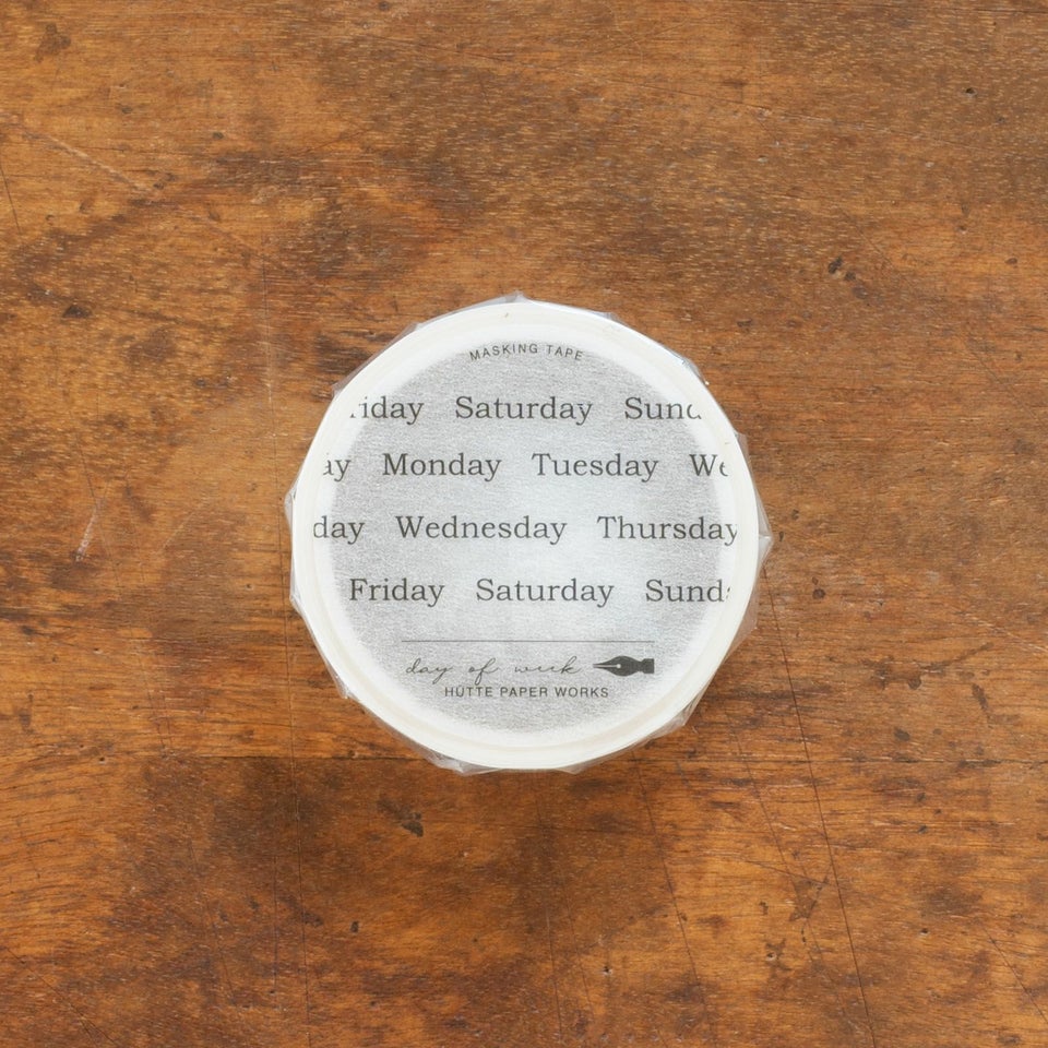 プロペラスタジオ｜マスキングテープ　「day of week」
