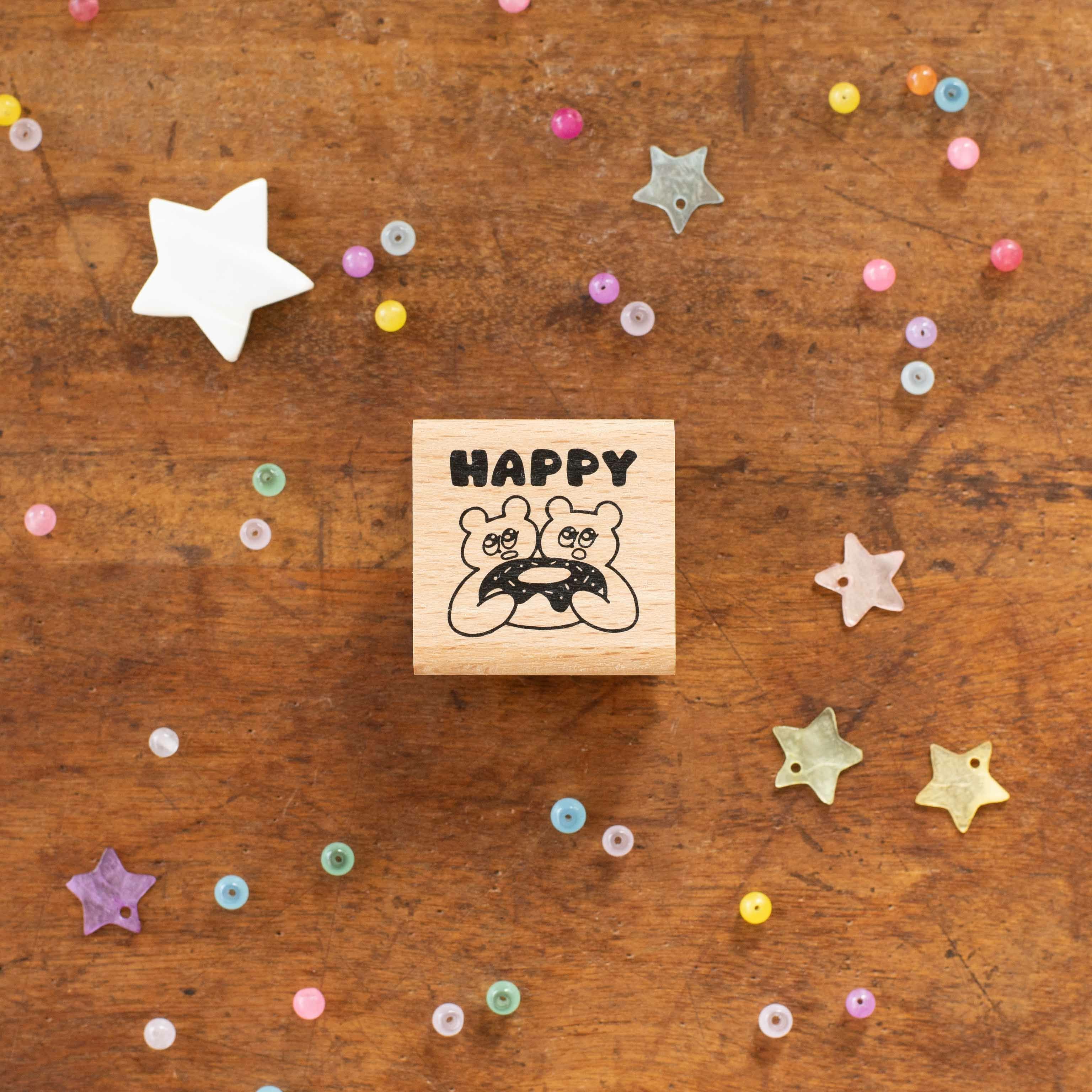 手紙社｜popomul.・スタンプ「HAPPY」 | 月刊手紙舎