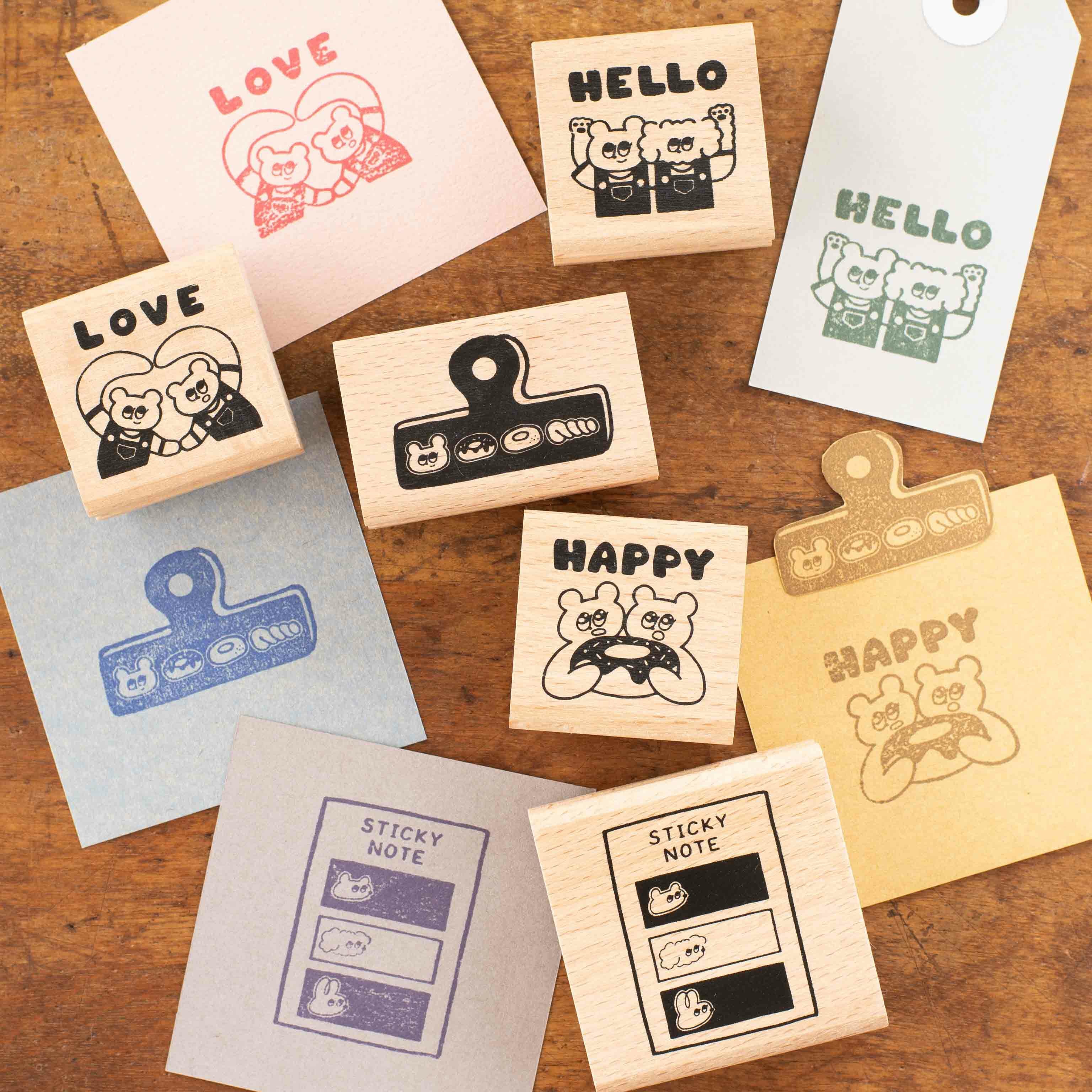 手紙社｜popomul.・スタンプ「HAPPY」 | 月刊手紙舎
