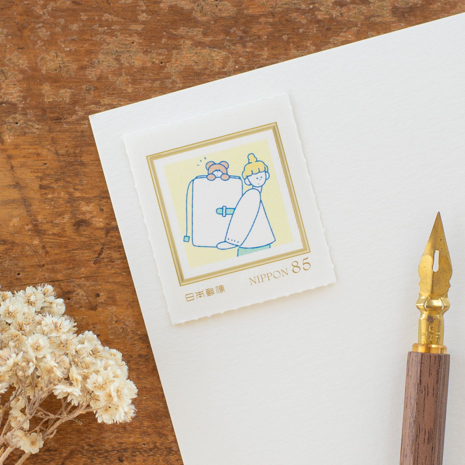 手紙社｜miho miyauchi・ハガキ用85円切手「stamp」 | 月刊手紙舎