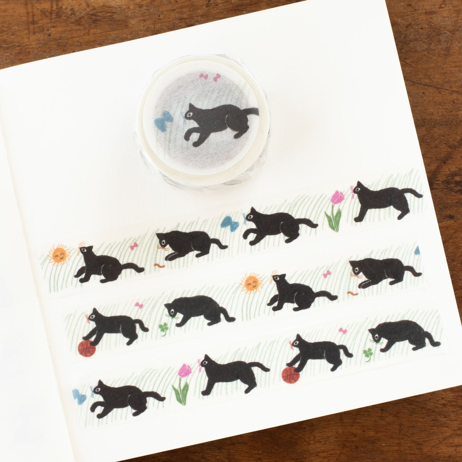ネクタイ｜マスキングテープ「くろねこのテープ」 | 月刊手紙舎