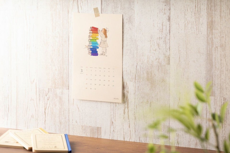 くらはしれいさんの2026年カレンダー3月