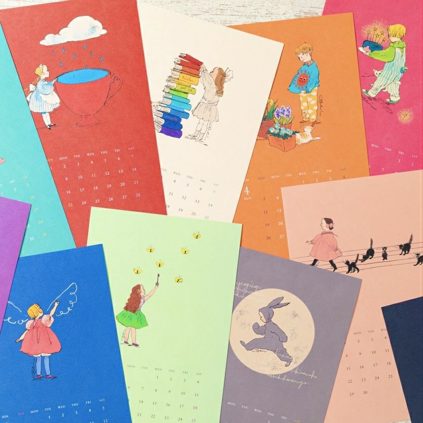 くらはしれいさんの2026年カレンダー１年分集結