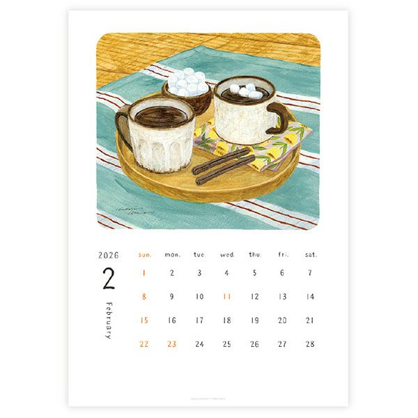 Atlast&co 2022カレンダー アーテック 年間スケジュールカレンダー 10枚 92233 1セット(1包×2