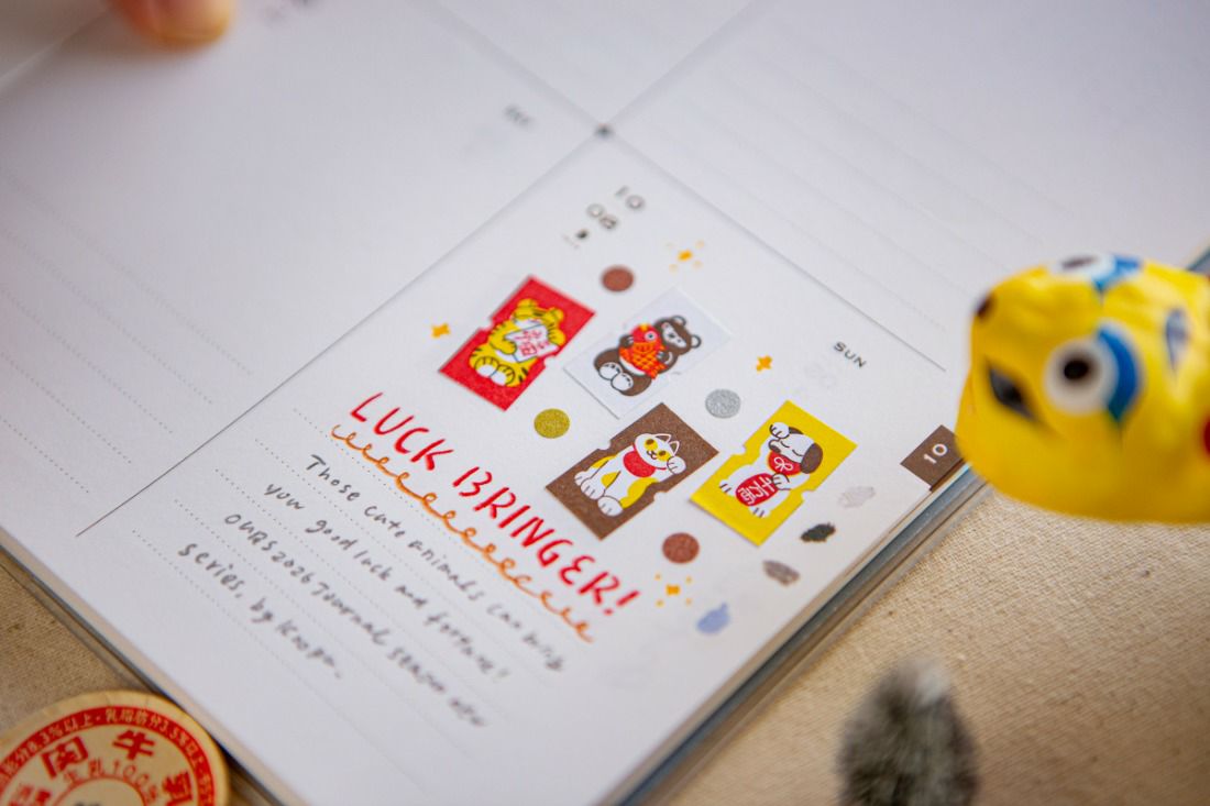OURS 森の友達｜ラベラーロールシール・Little Lucky Friends | 月刊手紙舎