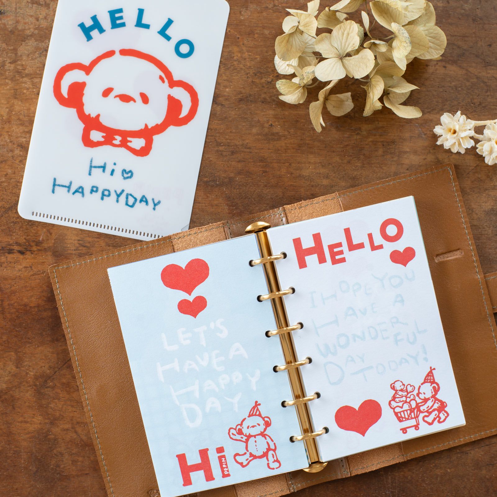 手紙社｜PEPIN・ポケットメモ「BEARとHi HELLO!」 | 月刊手紙舎
