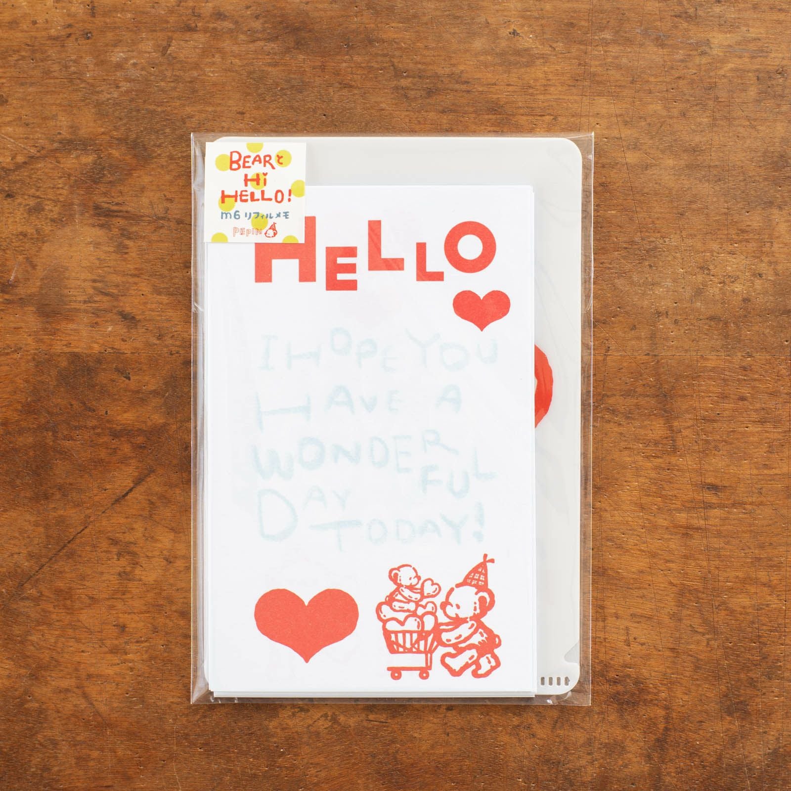 手紙社｜PEPIN・ポケットメモ「BEARとHi HELLO!」 | 月刊手紙舎