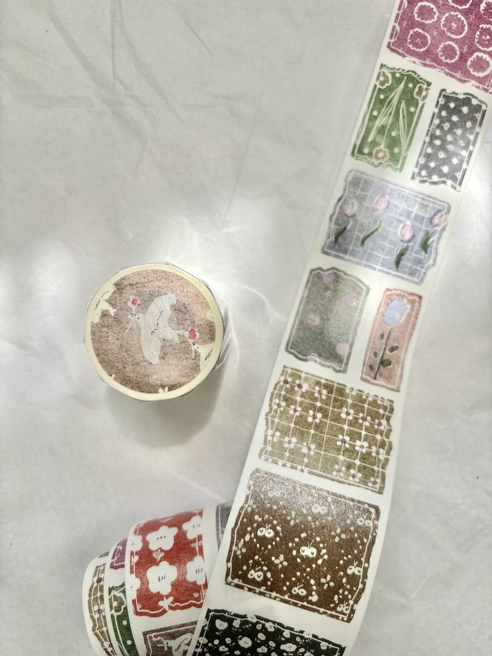 Ⓜ︎☆海外マステ☆ Pion さん Sunlight ＆ Spring Pion マスキングテープ Girl Label(標籤) pion-006