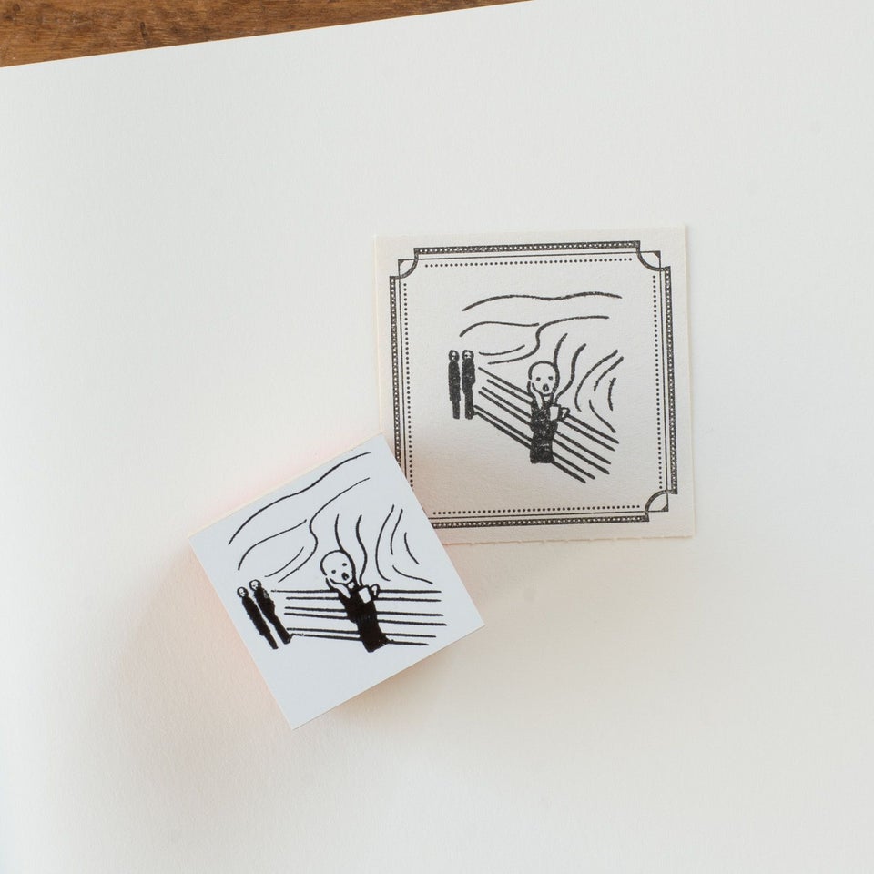 COFFEE BOYさんのスタンプ「SCREAM」、ムンクの叫び