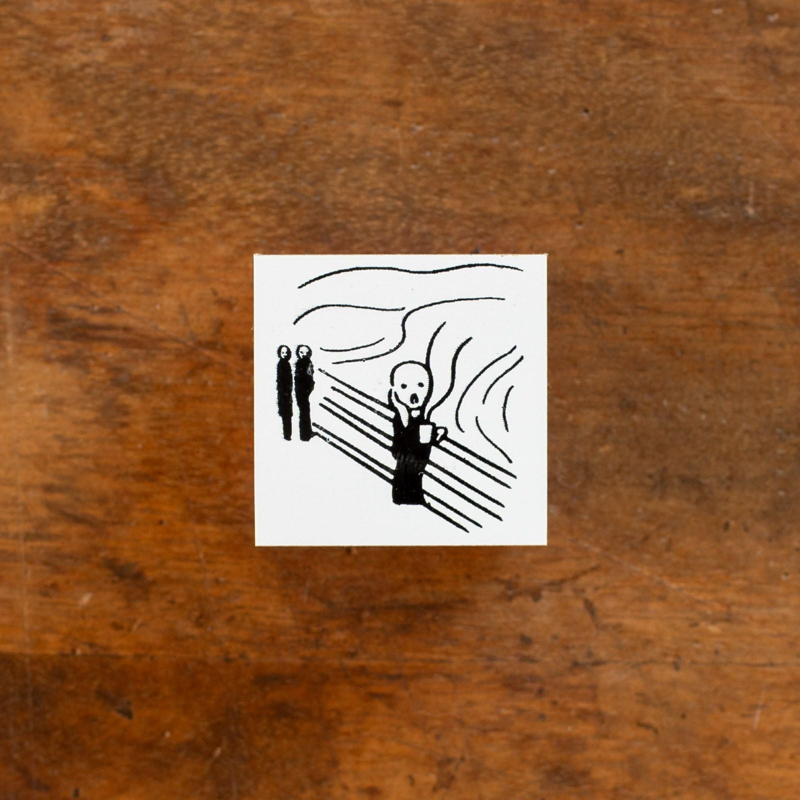 COFFEE BOYさんのスタンプ「SCREAM」、ムンクの叫び