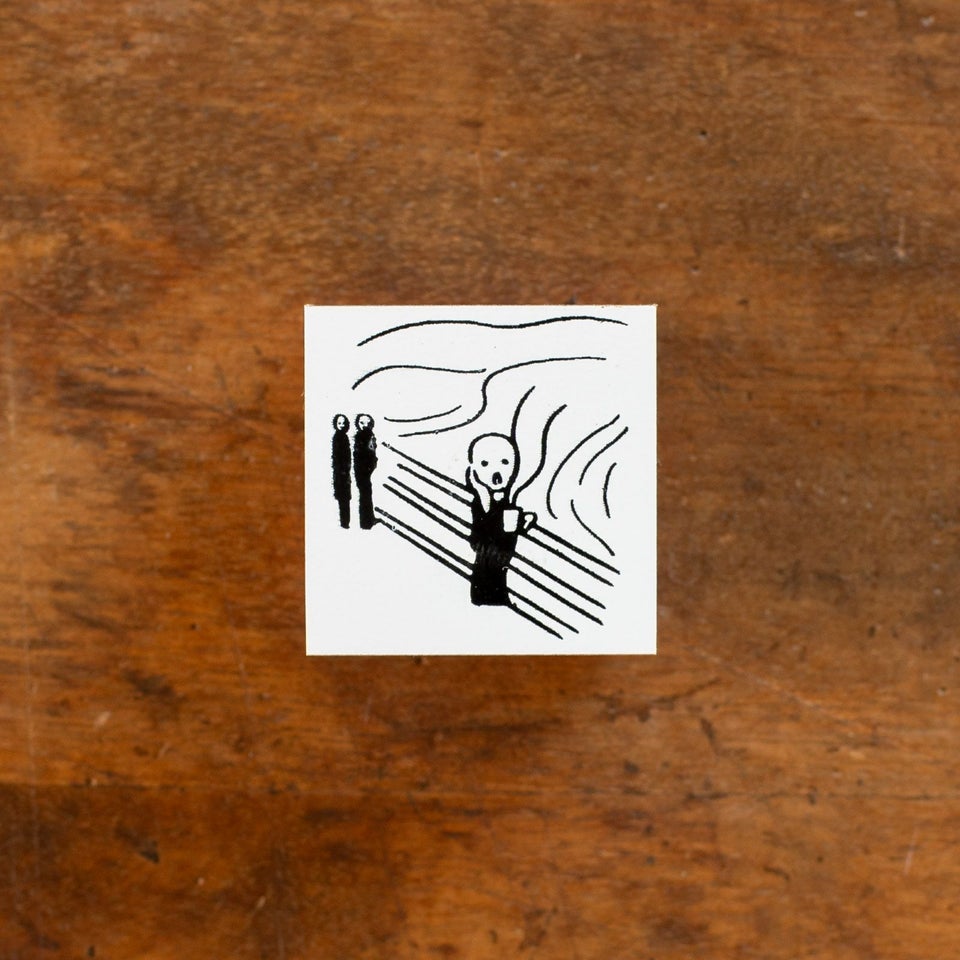 COFFEE BOYさんのスタンプ「SCREAM」、ムンクの叫び