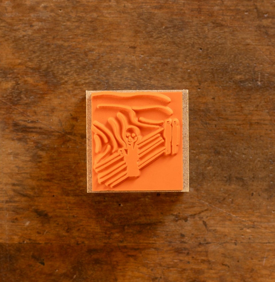 COFFEE BOYさんのスタンプ「SCREAM」、ムンクの叫び