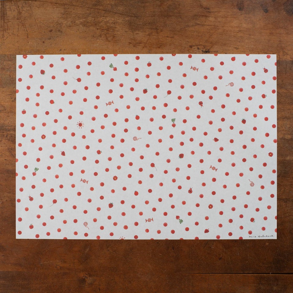 赤いドットの柄