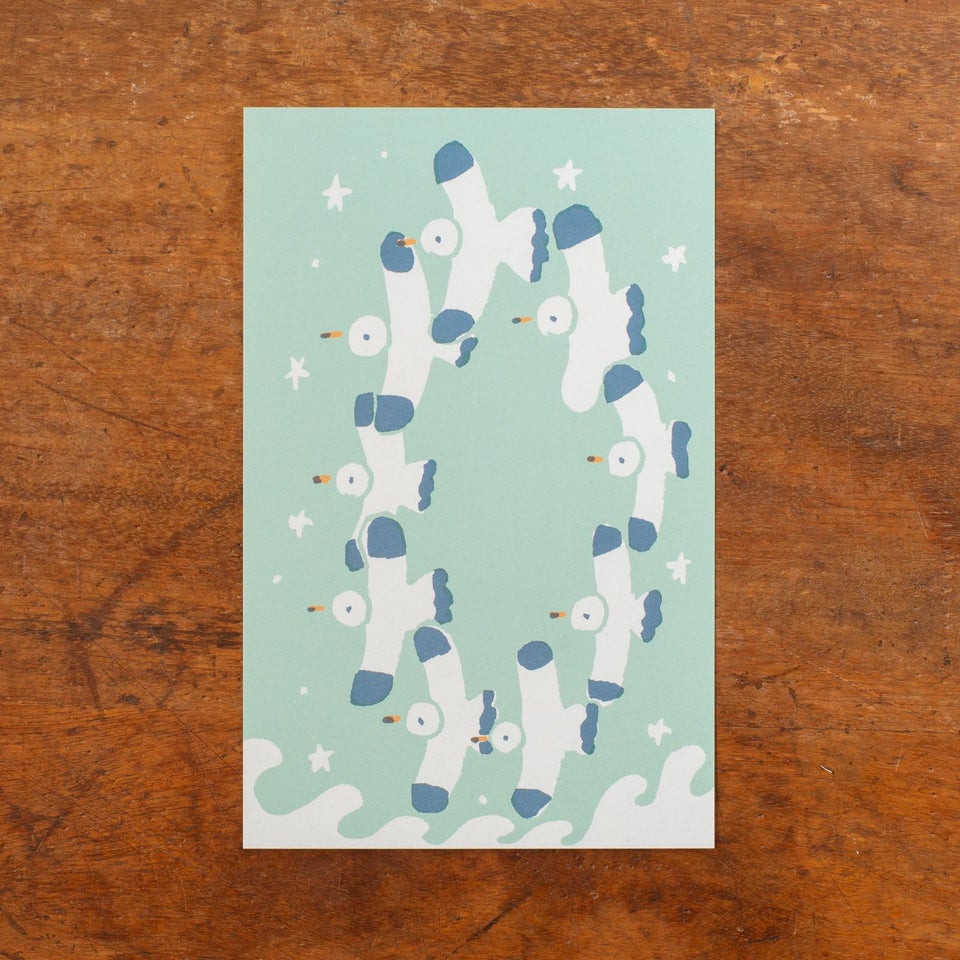 カモメが描かれたデザイン