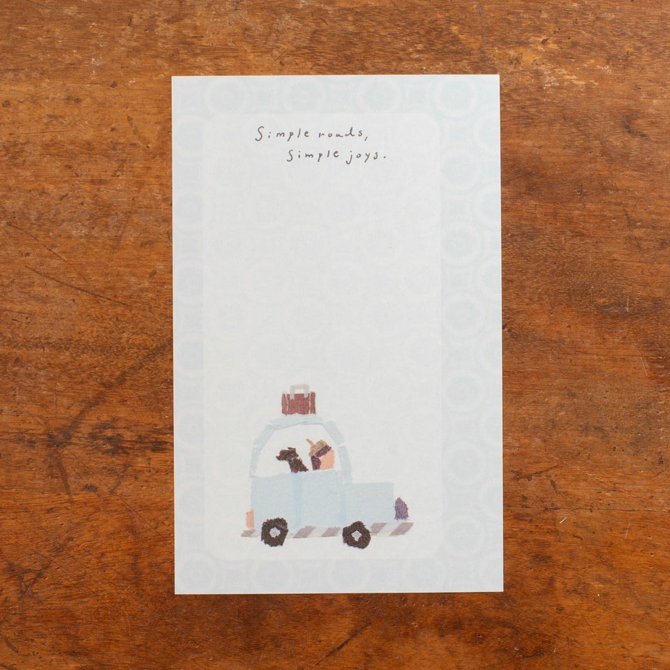 車が描かれたメモ