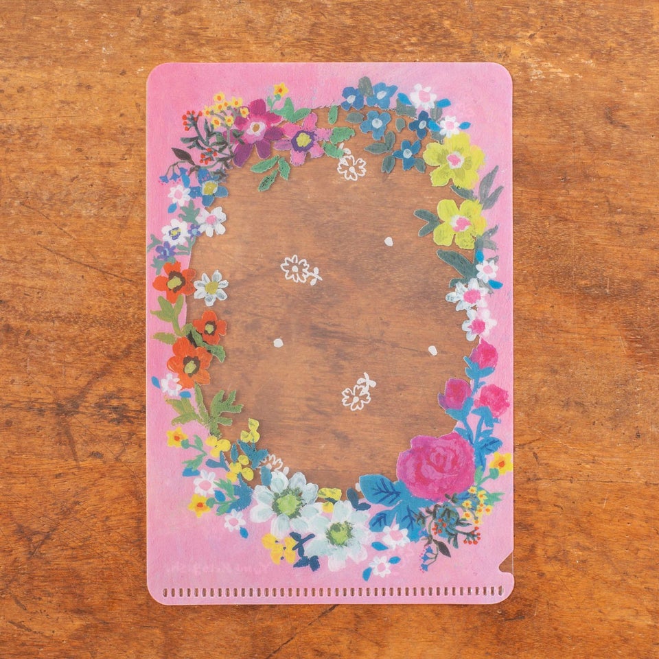 お花がかわいいクリアファイル