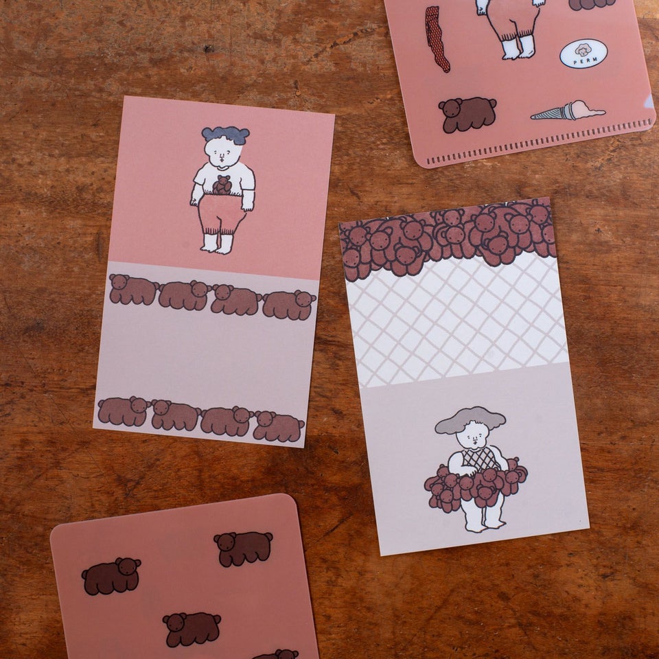 くまのデザインがかわいいメモ