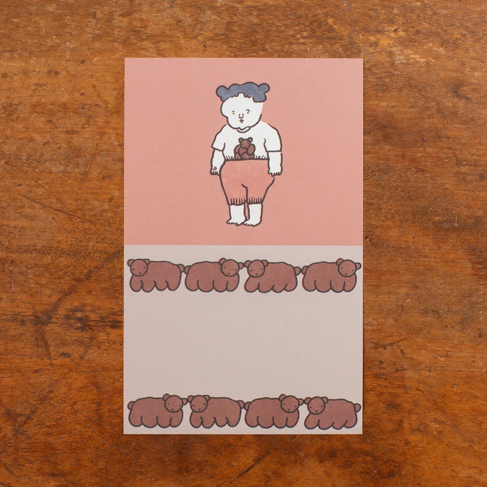 3歳娘の手書き絵 タイトル【ナゲットくん】 手紙社｜ナガキパーマ・ポケットメモ「くまづくし」 | 月刊手紙舎