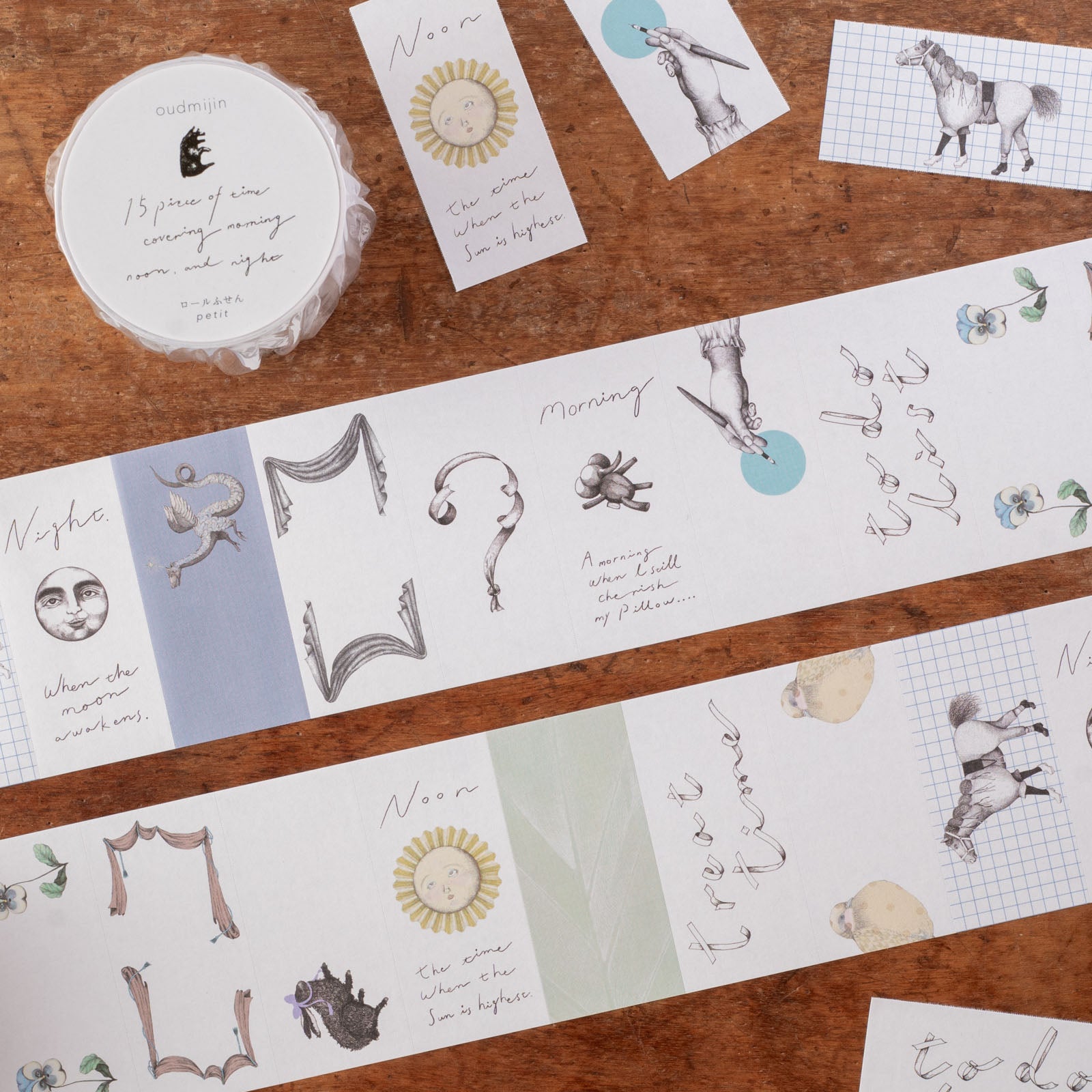 手紙社｜oudmijin・ロールふせんpetit「15pieces of time」 | 月刊手紙舎