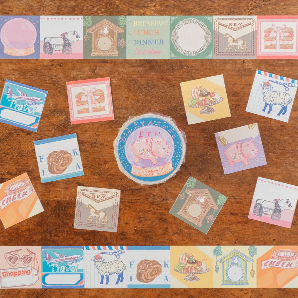 いのうえ彩さんのかわいいロールふせんニコニコ