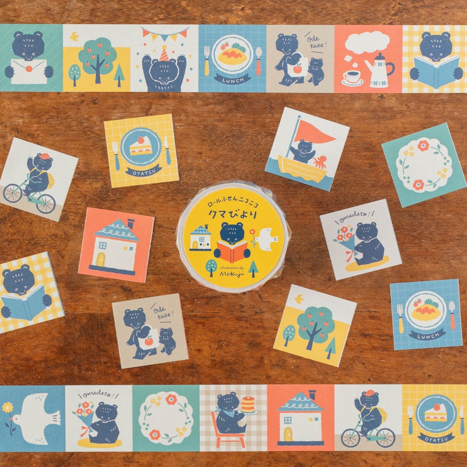 Mokujiさんのかわいいロールふせんニコニコ