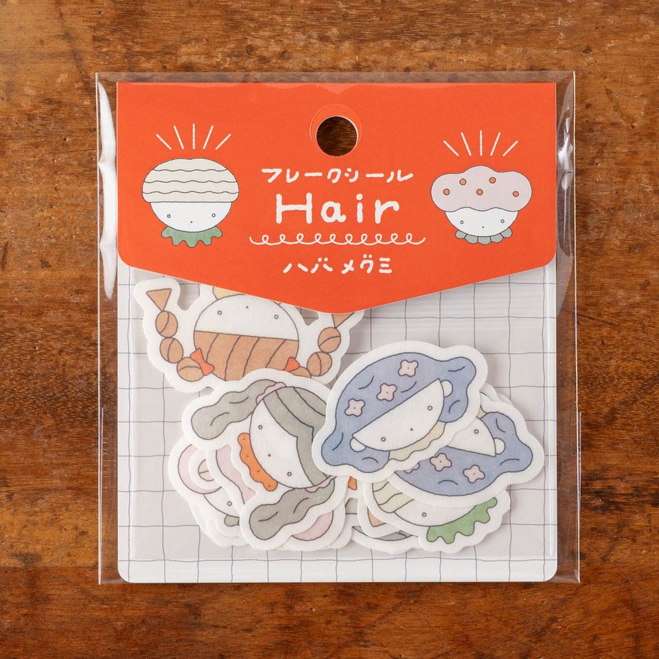 色々な髪型をモチーフにしたデザイン