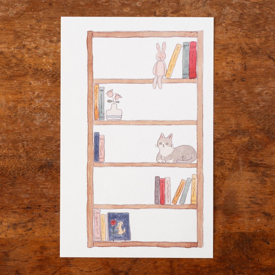 本棚がメモになったデザイン