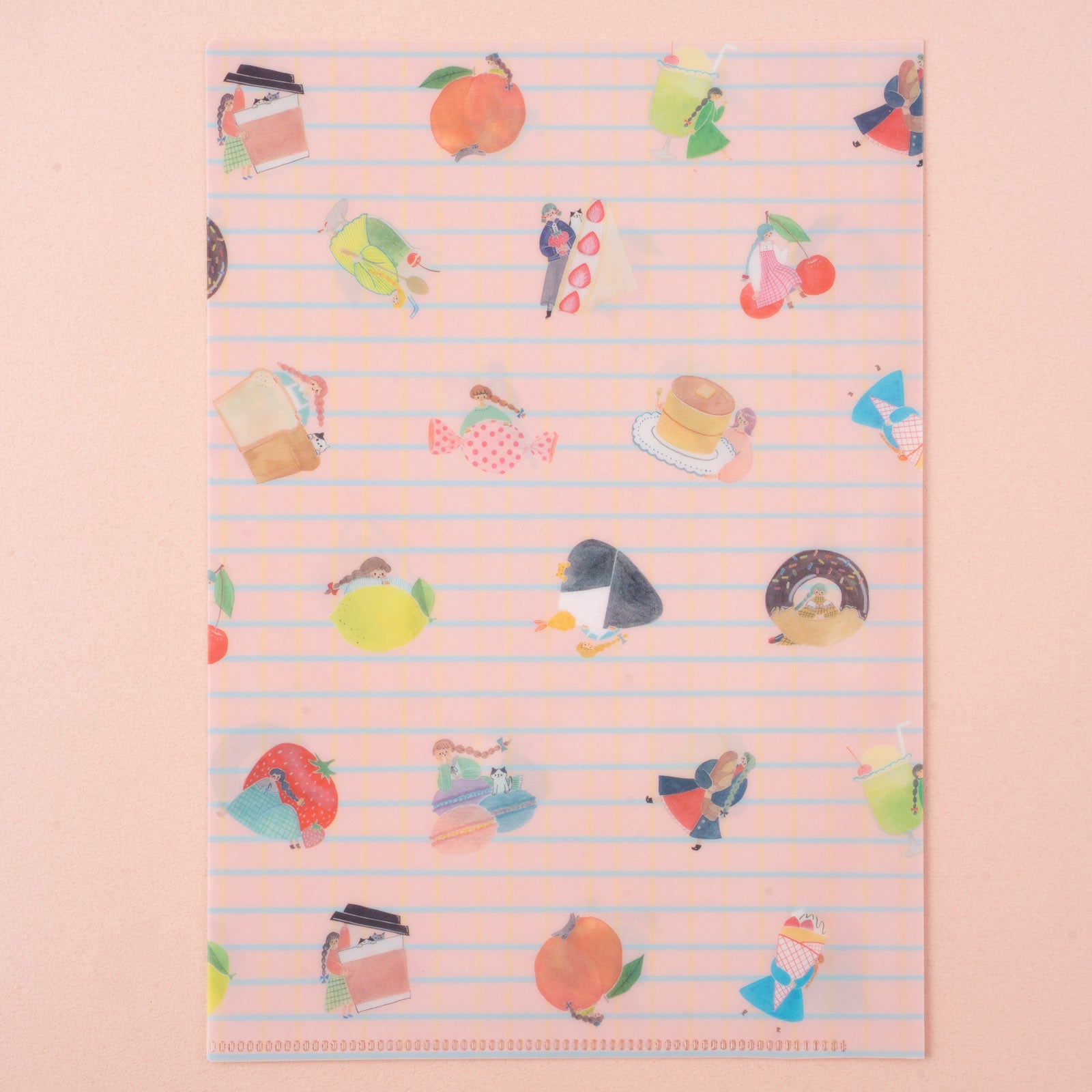 デザートが美味しそうなクリアファイルの裏