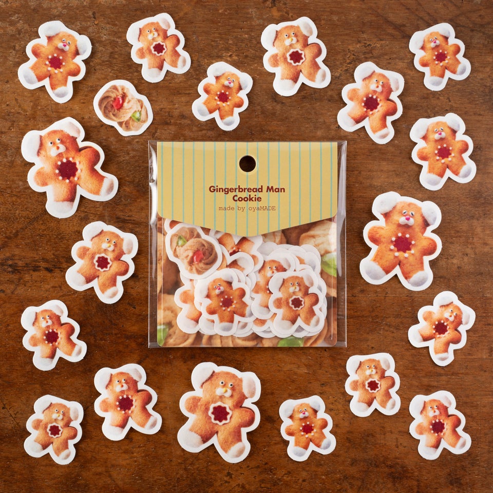 oyaMADEさんのかわいいフレークシール「GingerbreadManCookie」