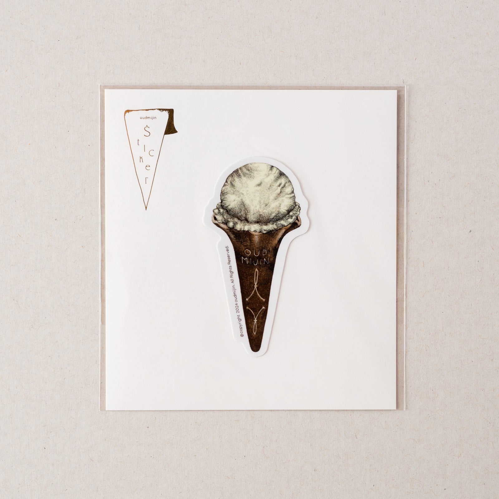 oudmijin｜ステッカー「Vanilla ice cream／アイスクリン」 | 月刊手紙舎